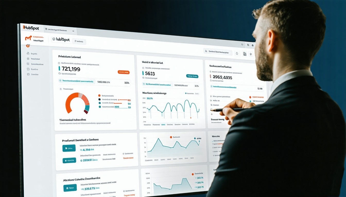 Consultant configuring HubSpot dashboard for a client